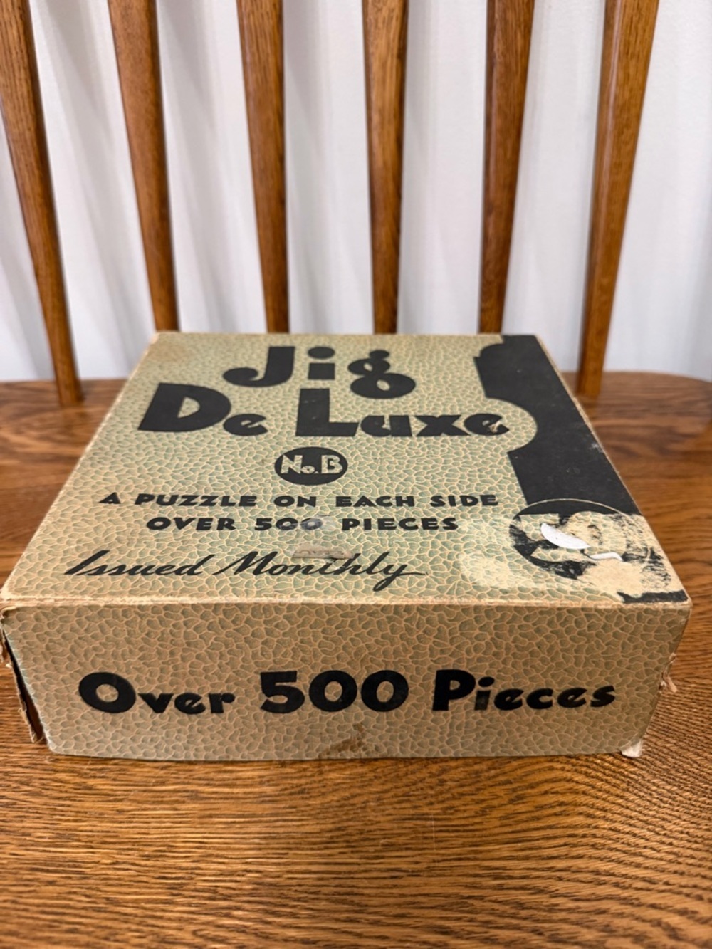 Vintage 1930s Jig De Luxe Jigsaw Puzzle University Distributing Co Double Sided